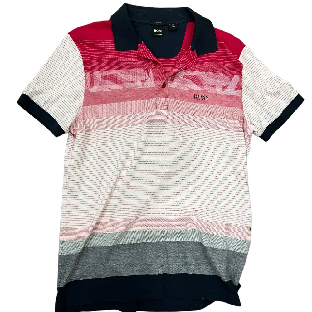 Hugo Boss Polo Shirt Sz M Slim Fit